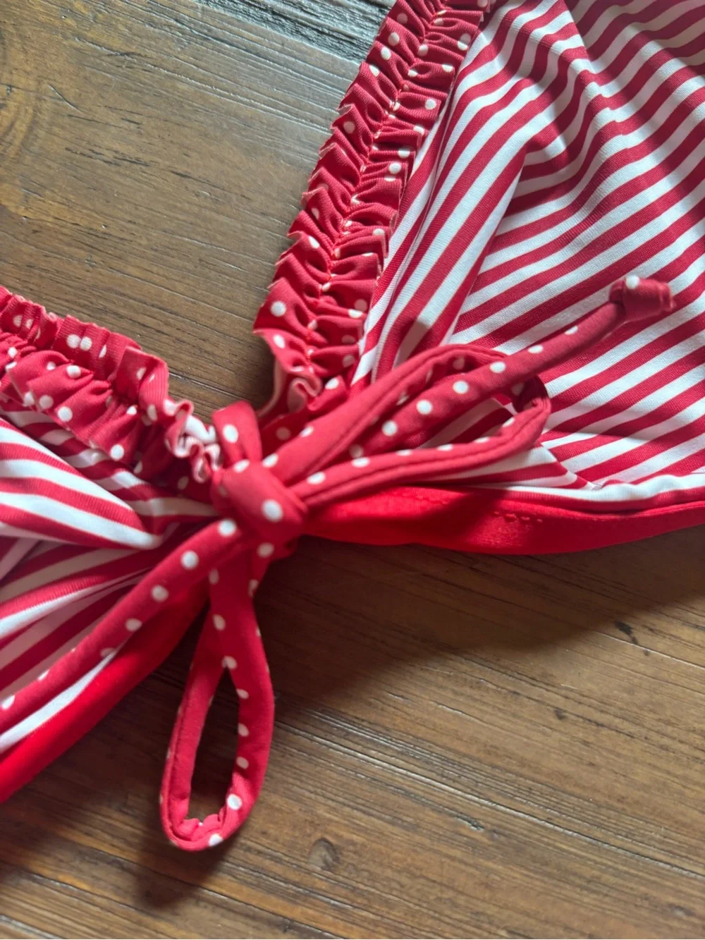 NWT Frankie’s bikinis scarlet dot bikini set